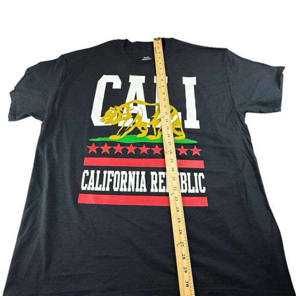Men's T-shirt, California Republic, Size XL, Black - Picture 6 of 8